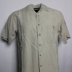 Berelli Medium 100% Silk Casual Button Down